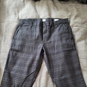 Dark gray plaid pants